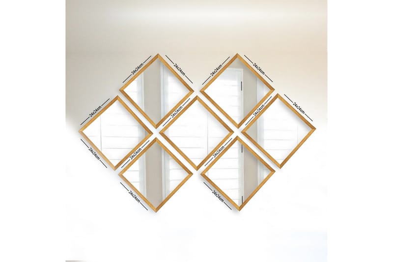 Sarata Spegel - Guld/Silver - Väggspegel - Hallspegel