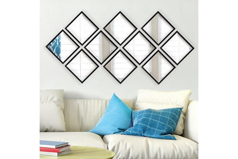 Sarata Spegel - Silver/Svart - Inredning - Speglar - Väggspegel