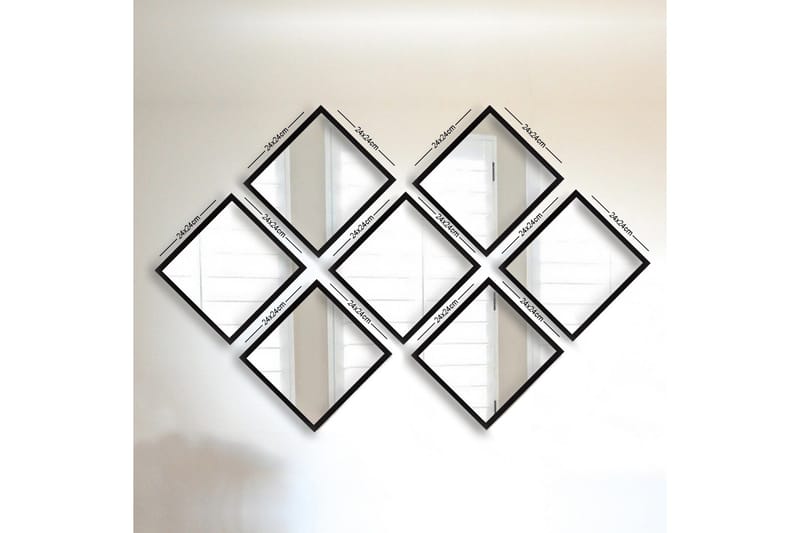 Sarata Spegel, Silver/Svart