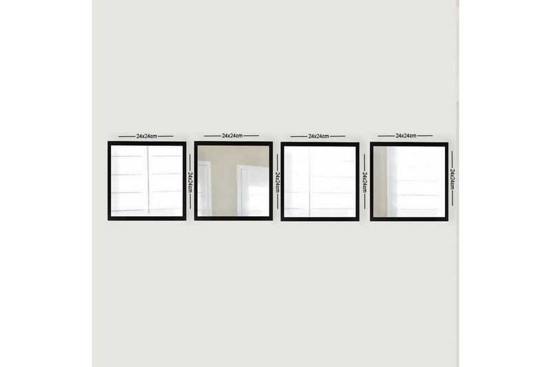 Sarata Spegel, Silver/Svart