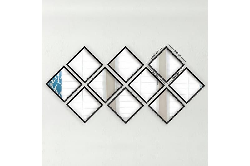 Sarata Spegel - Silver/Svart - Inredning - Speglar - Väggspegel