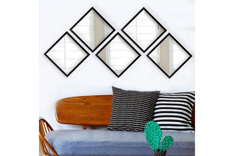 Sarata Spegel - Silver/Svart - Inredning - Speglar - Väggspegel