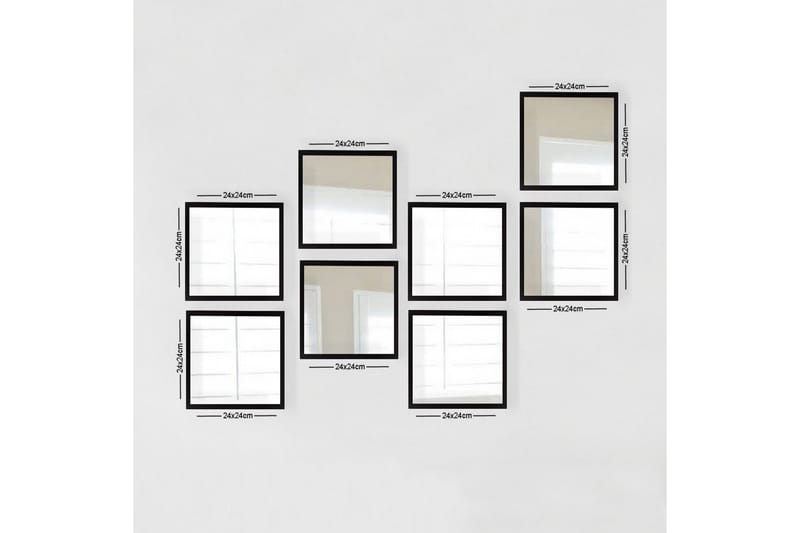 Sarata Spegel - Silver/Svart - Inredning - Speglar - Väggspegel