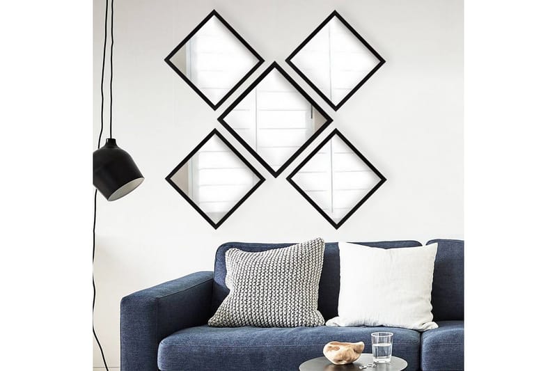 Sarata Spegel - Silver/Svart - Inredning - Speglar - Väggspegel