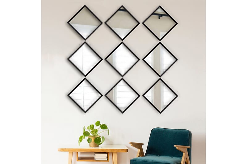 Sarata Spegel - Silver/Svart - Inredning - Speglar - Väggspegel