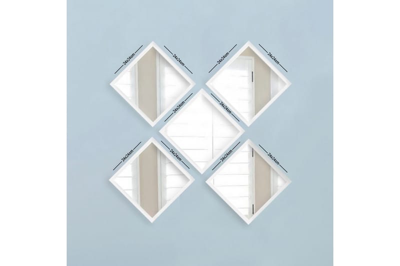 Sarata Spegel, Vit/Silver