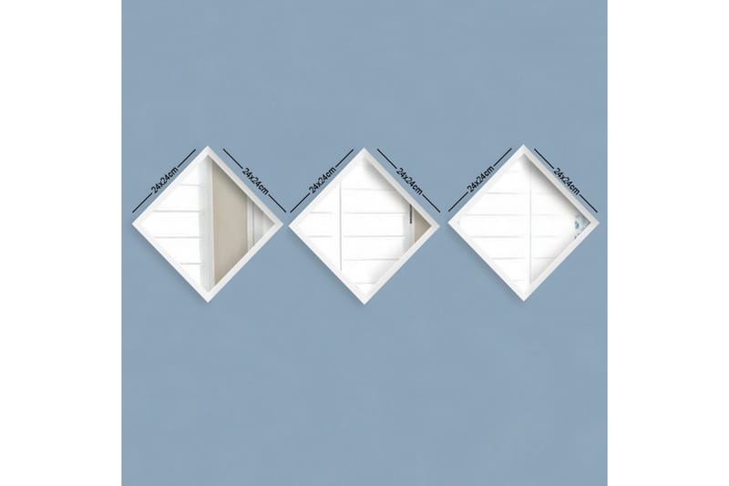 Sarata Spegel, Vit/Silver