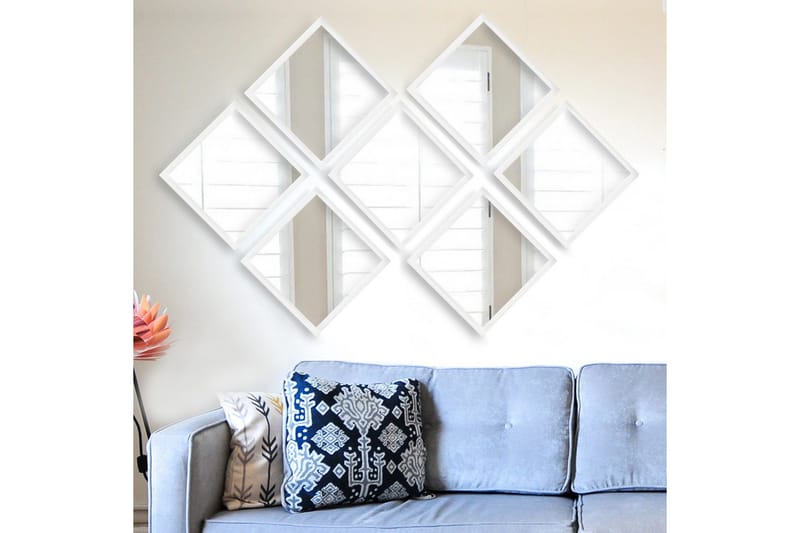 Sarata Spegel - Vit/Silver - Inredning - Speglar - Väggspegel