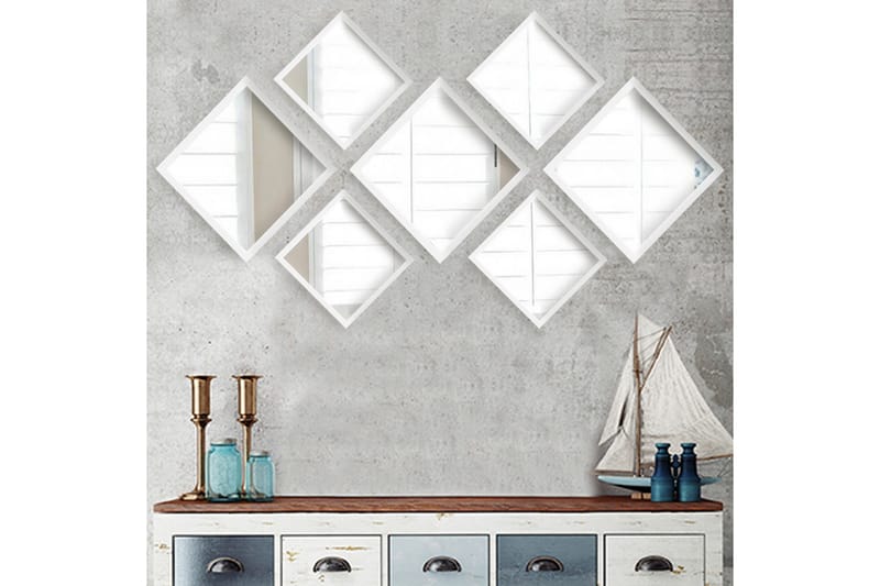 Sarata Spegel - Vit/Silver - Inredning - Speglar - Väggspegel