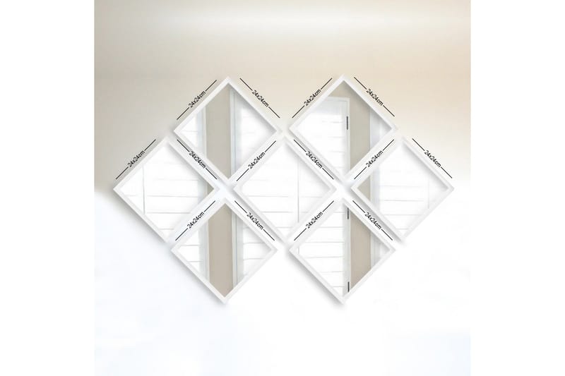 Sarata Spegel, Vit/Silver