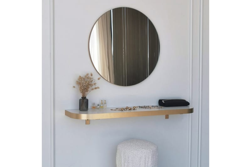 Sesso Spegel 60 cm Rund - Guld - Väggspegel - Hallspegel