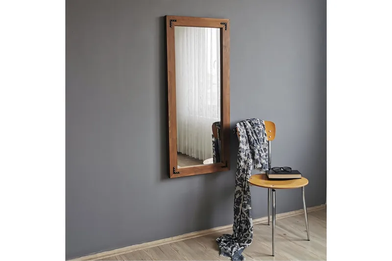 Shakeil Dekorationsspegel 50 cm, Valnöt