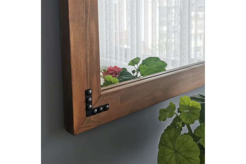 Shakeil Dekorationsspegel 50 cm - Valnöt - Inredning - Speglar - Väggspegel