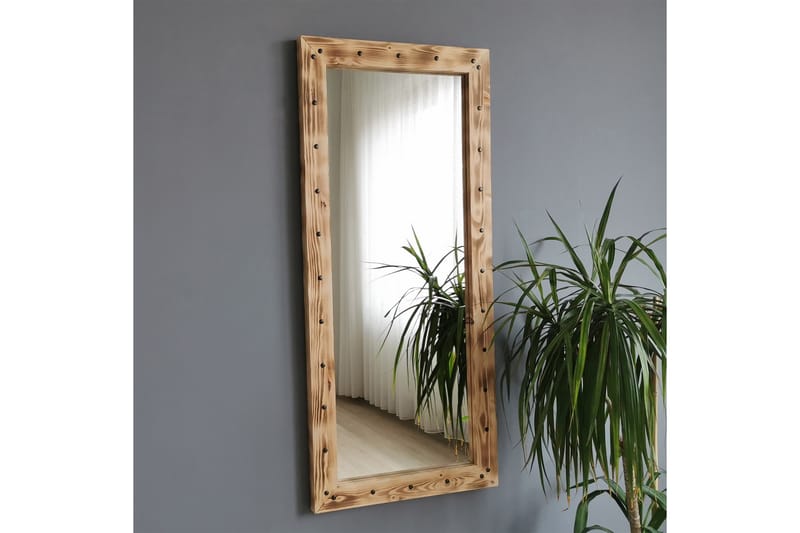Sheritha Dekorationsspegel 50 cm - Valnöt - Väggspegel - Hallspegel