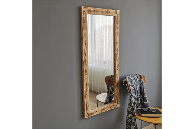Sheritha Dekorationsspegel 50 cm - Valnöt - Inredning - Speglar - Väggspegel