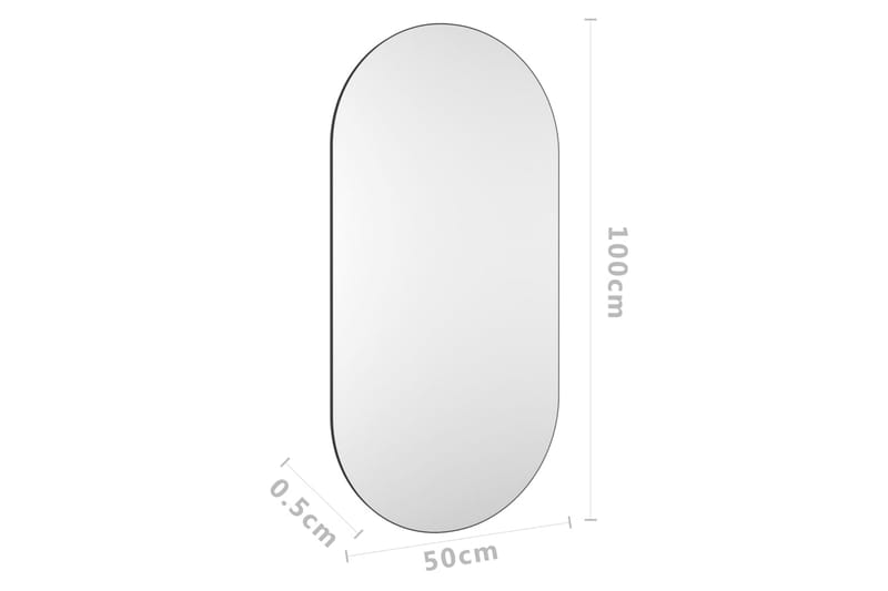 Spegel 100x50 cm glas - Vit - Inredning - Speglar - Väggspegel