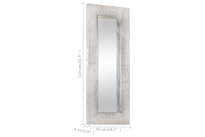 Spegel 110x50 cm metall - Silver - Inredning - Speglar - Väggspegel