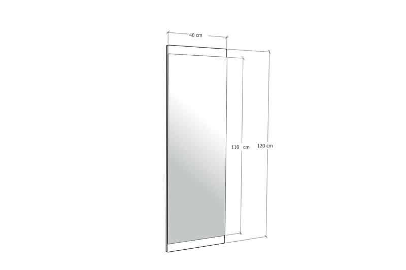 Spegel 40x120 cm - Valnöt - Inredning - Speglar - Väggspegel