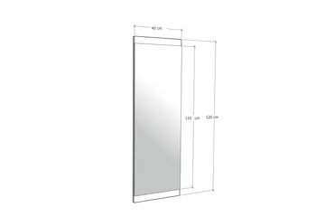 Spegel 40x120 cm - Valnöt - Inredning - Speglar - Väggspegel