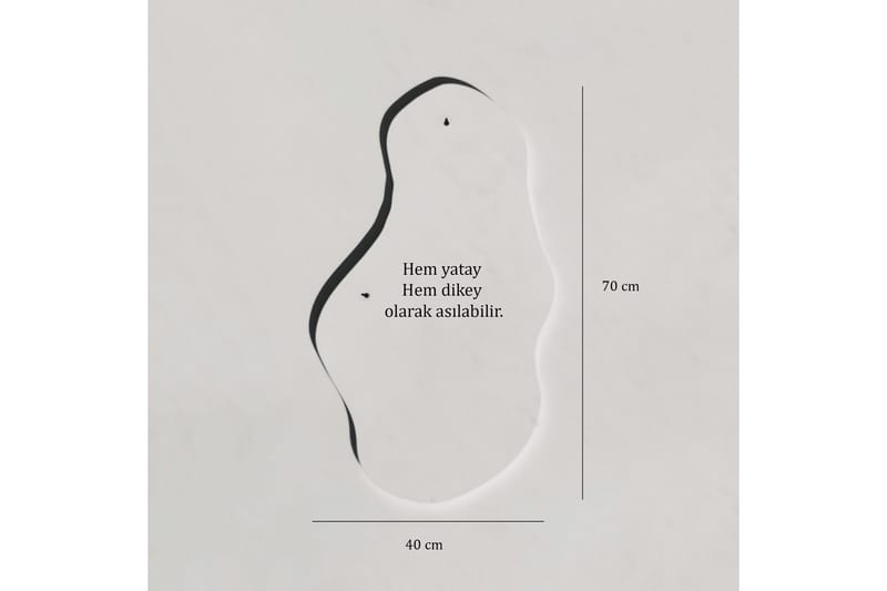 Spegel 40x70 cm - Vit - Inredning - Speglar - Väggspegel