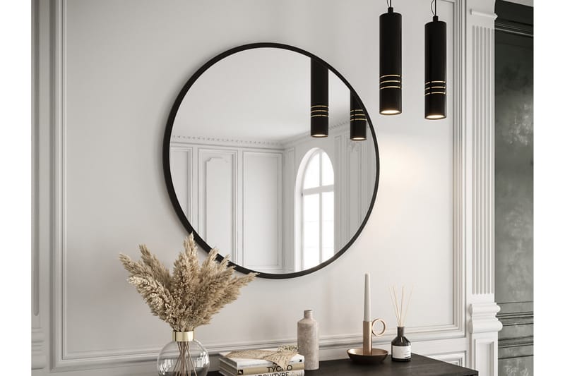 Spegel 50 cm - Svart - Väggspegel - Hallspegel