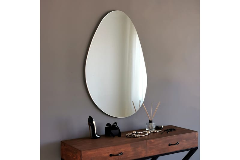 Spegel 50x76 cm - Svart - Väggspegel - Hallspegel
