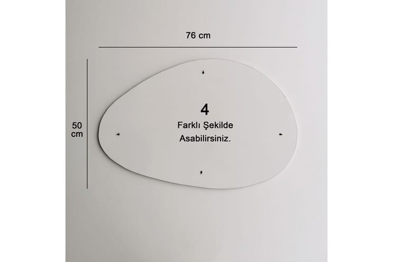 Spegel 50x76 cm - Svart - Inredning - Speglar - Väggspegel