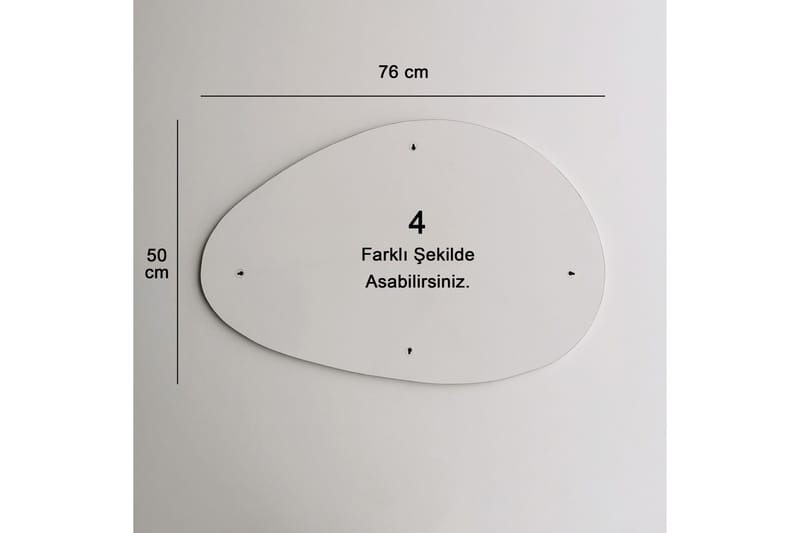 Spegel 50x76 cm - Svart - Inredning - Speglar - Väggspegel