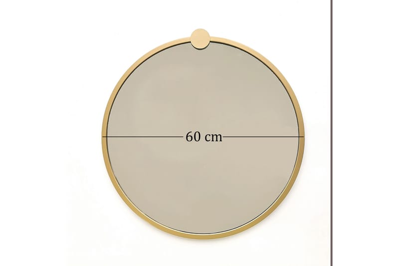 Spegel 60x60 cm - Guld - Väggspegel - Hallspegel
