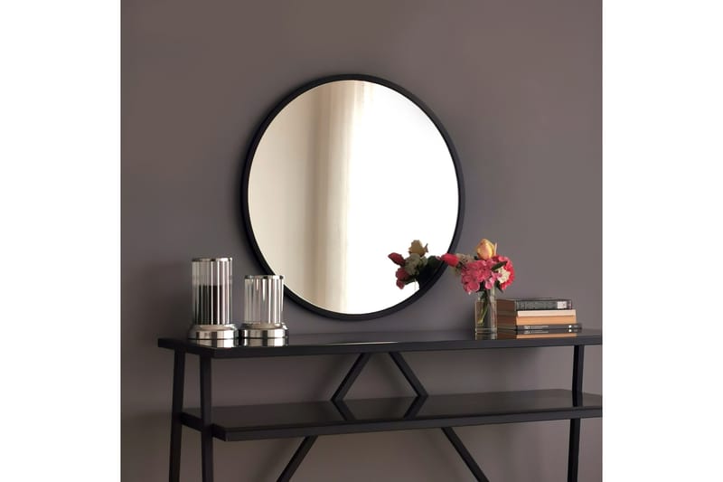 Spegel 60x60 cm - Metall/Svart - Väggspegel - Hallspegel