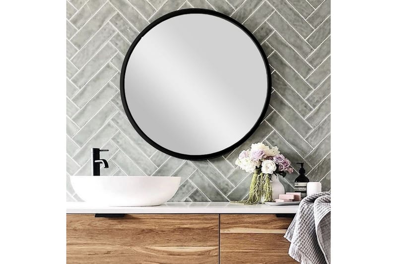 Spegel 60x60 cm - Metall/Svart - Inredning - Speglar - Väggspegel