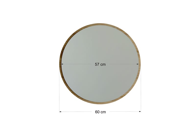 Spegel 60x60 cm - Valnöt - Väggspegel - Hallspegel