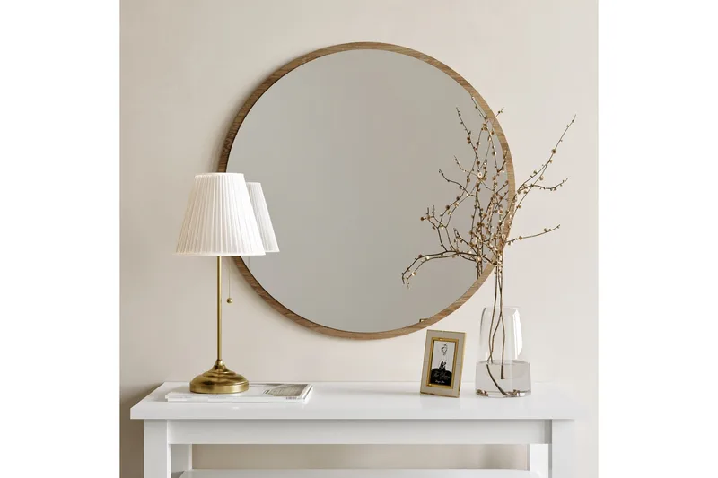 Spegel 60x60 cm - Valnöt - Inredning - Speglar - Väggspegel