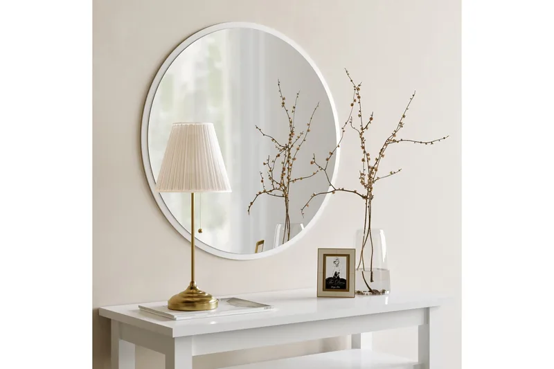 Spegel 60x60 cm - Vit - Inredning - Speglar - Väggspegel