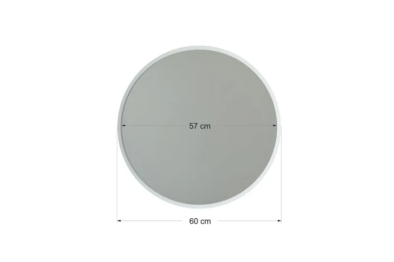 Spegel 60x60 cm - Vit - Inredning - Speglar - Väggspegel