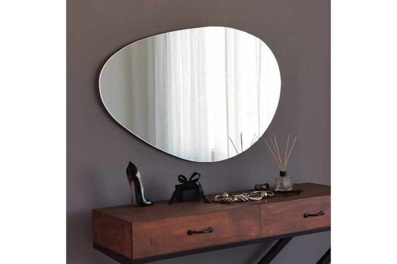 Spegel 60x90 cm - Svart - Väggspegel - Hallspegel
