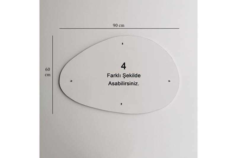 Spegel 60x90 cm - Svart - Inredning - Speglar - Väggspegel