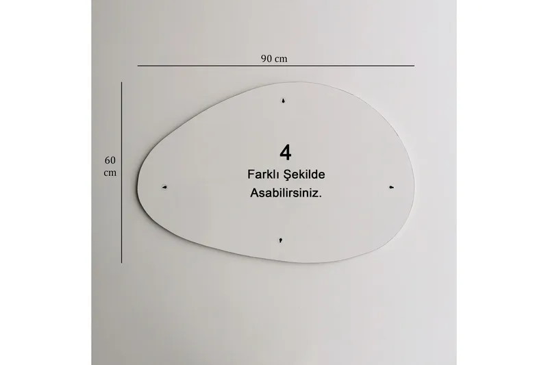 Spegel 60x90 cm - Svart - Inredning - Speglar - Väggspegel