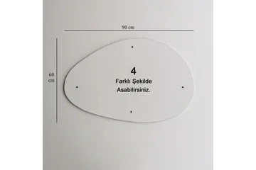 Spegel 60x90 cm - Svart - Inredning - Speglar - Väggspegel