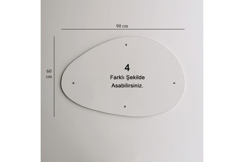 Spegel 60x90 cm - Svart - Inredning - Speglar - Väggspegel