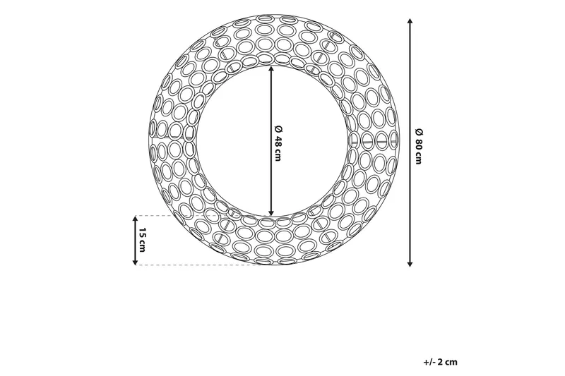 Spegel 80 cm guld BOURDON - Guld - Inredning - Speglar - Väggspegel