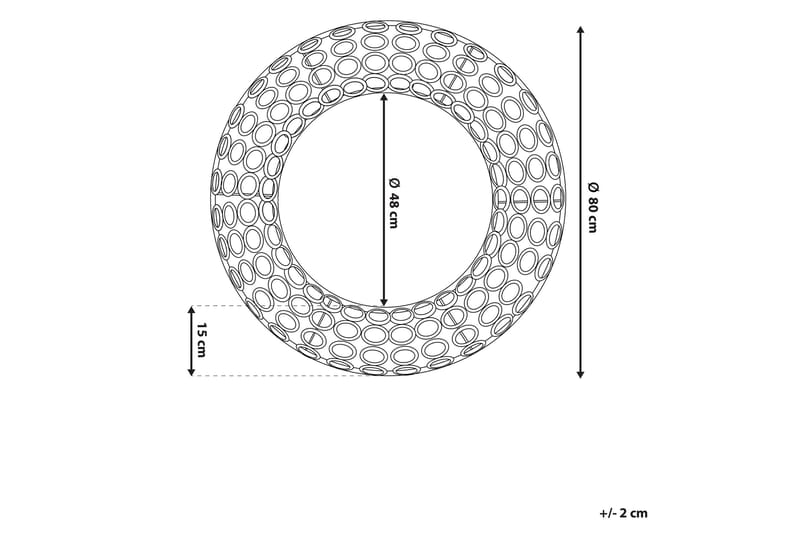 Spegel 80 cm guld BOURDON - Guld - Inredning - Speglar - Väggspegel