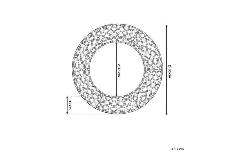 Spegel 80 cm guld BOURDON - Guld - Inredning - Speglar - Väggspegel