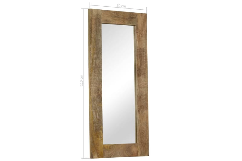 Spegel i massivt mangoträ 50x110 cm - Brun - Inredning - Speglar - Väggspegel