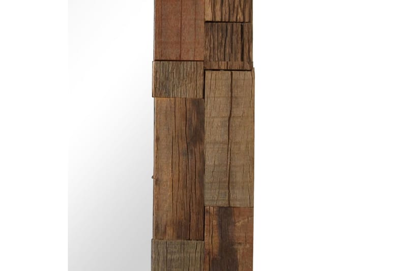 Spegel massivt återvunnet trä 50x80 cm - Brun - Inredning - Speglar - Väggspegel
