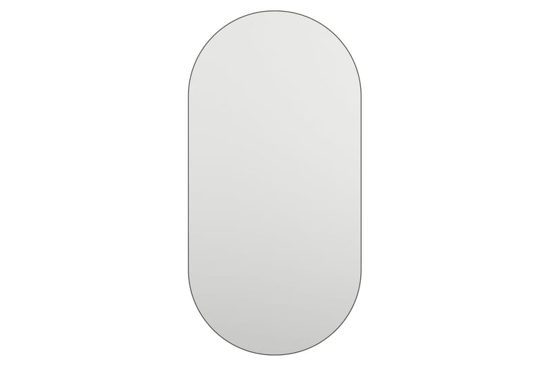 Spegel med LED-lampor 40x20 cm glas oval - Silver - Inredning - Speglar - Väggspegel