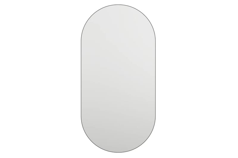 Spegel med LED-lampor 60x30 cm glas oval - Silver - Väggspegel - Hallspegel