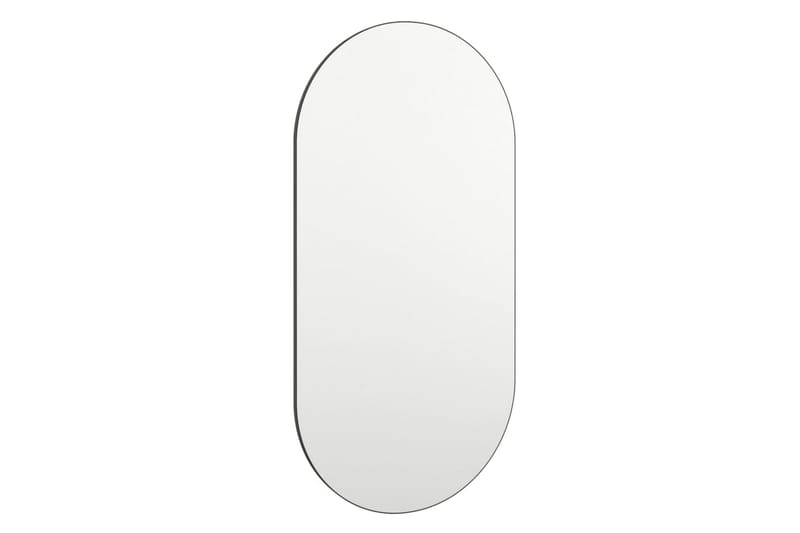 Spegel med LED-lampor 80x40 cm glas oval - Silver - Inredning - Speglar - Väggspegel