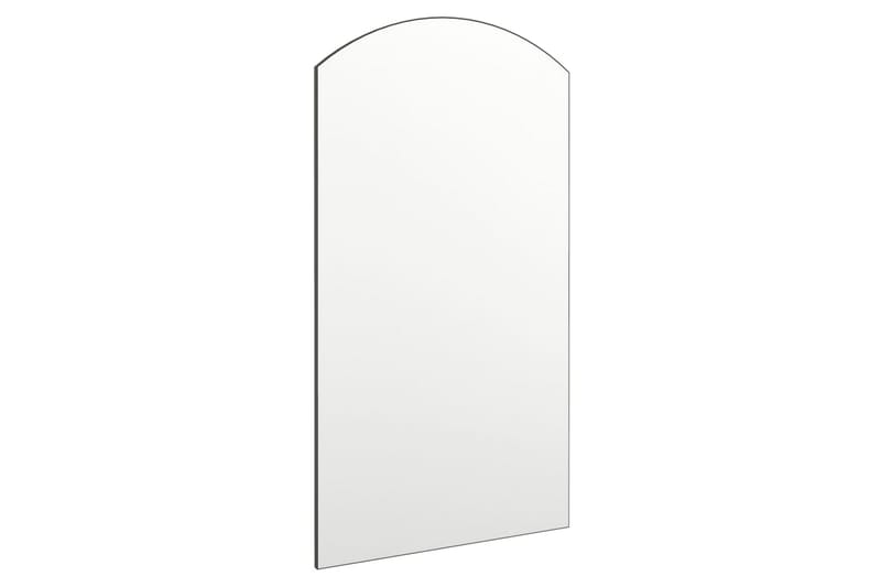 Spegel med LED-lampor 90x45 cm glas valvformad (335864+32608 - Silver - Inredning - Speglar - Väggspegel