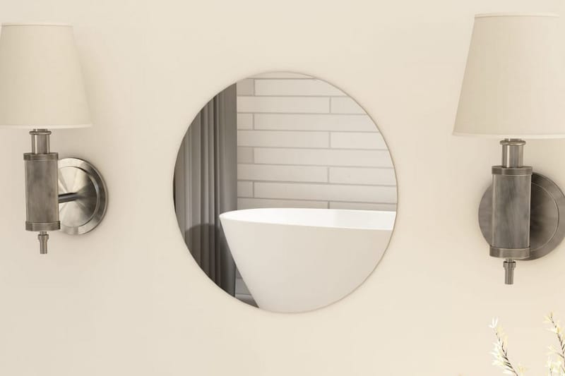 Spegel utan ram rund 30 cm glas - Silver - Inredning - Speglar - Väggspegel